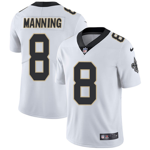 Nike Saints #8 Archie Manning White Men's Stitched NFL Vapor Untouchable Limited Jersey